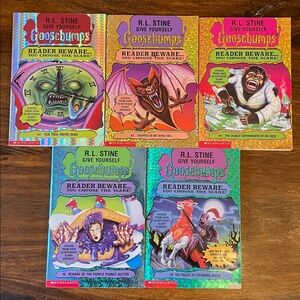 5 R.L. RL Stine Give Yourself GOOSEBUMPS Reader Beware paperback books